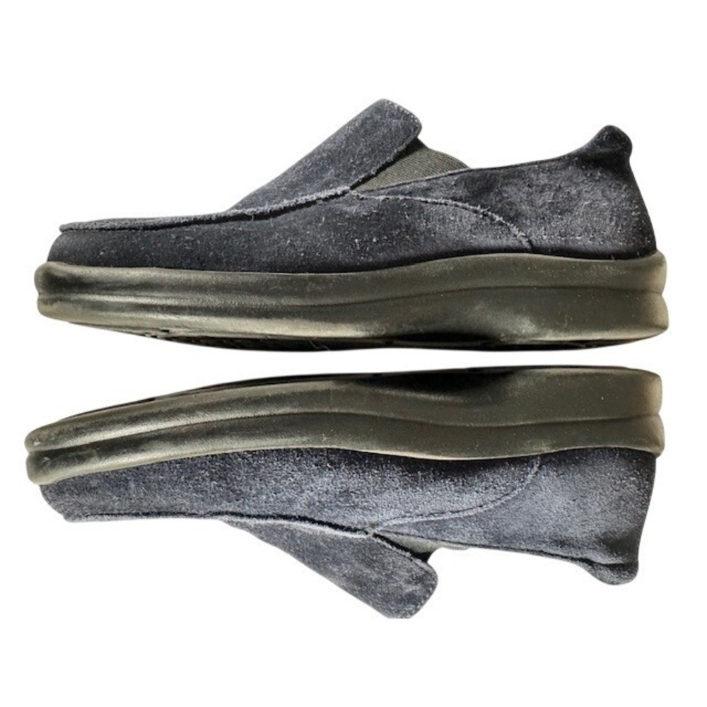 Birkenstock Slip On Shoes Women Navy Suede Comfort Loafers Size 38 / 7.5 - Picture 7 of 14